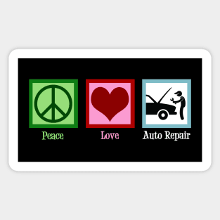 Peace Love Auto Repair Sticker